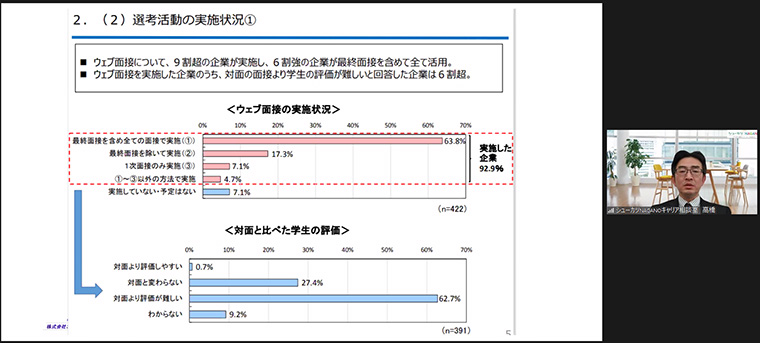 長野県の企業担当者とWEB模擬面接
